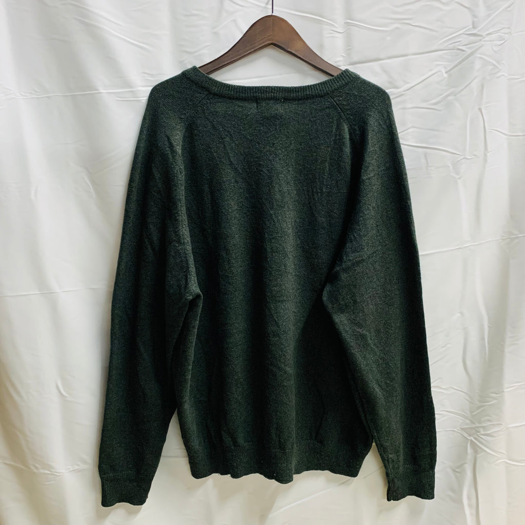 【中古】【古着】L.L.Bean 無地 ニット グレーブラック L/Rサイズ