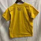 【中古】【古着】柄 Tシャツ イエロー Mサイズ