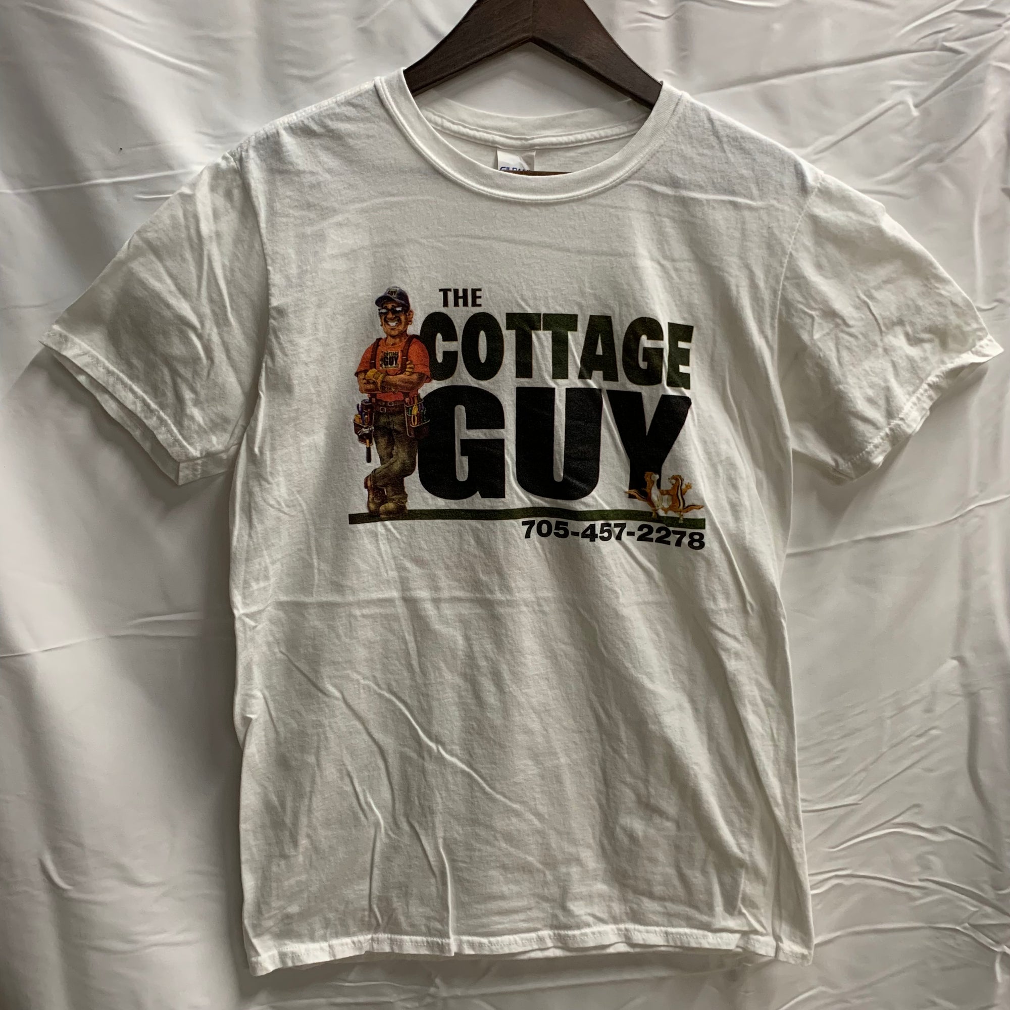 【中古】【古着】GILDAN プリント Tシャツ ホワイト Mサイズ