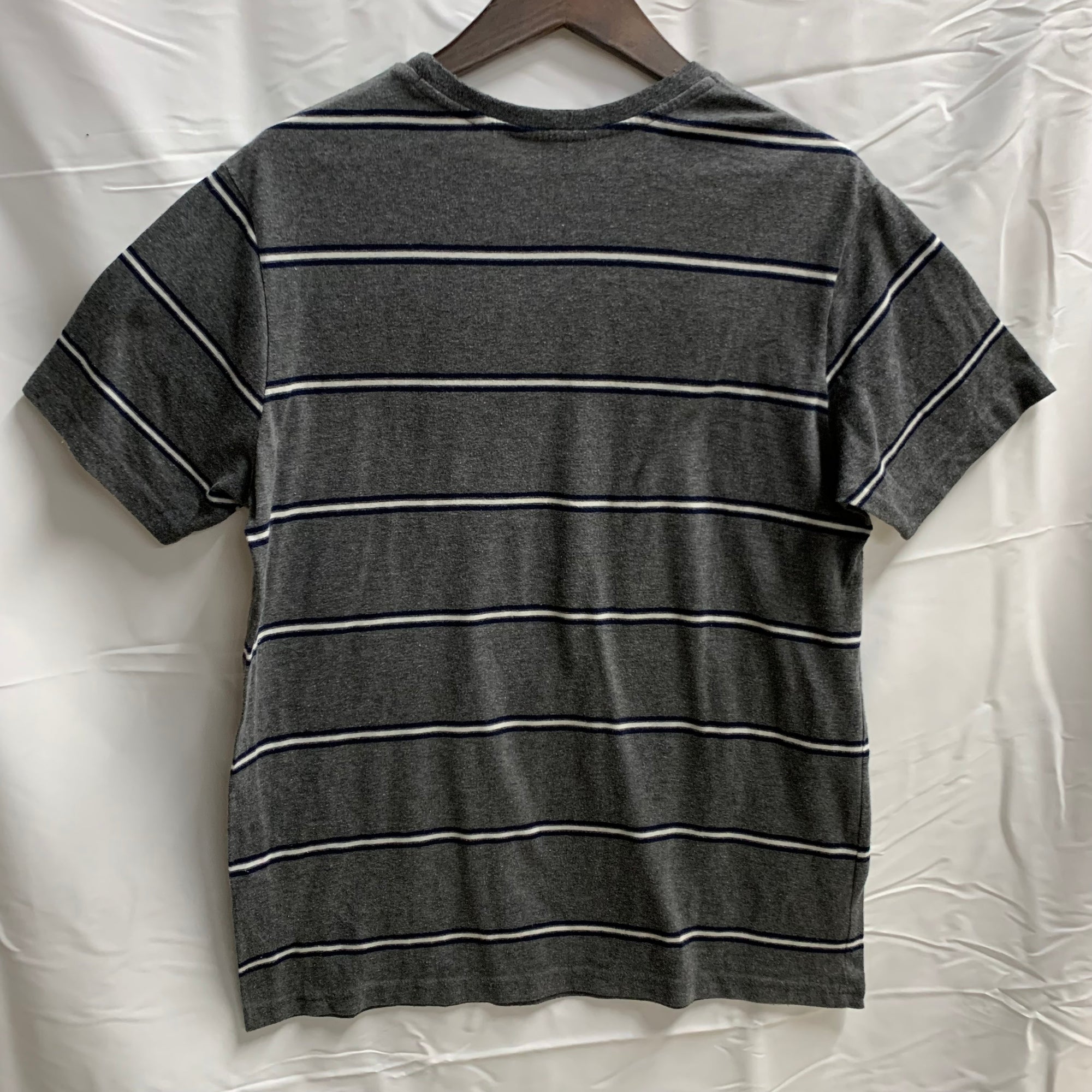 【中古】【古着】ボーダー Tシャツ グレー