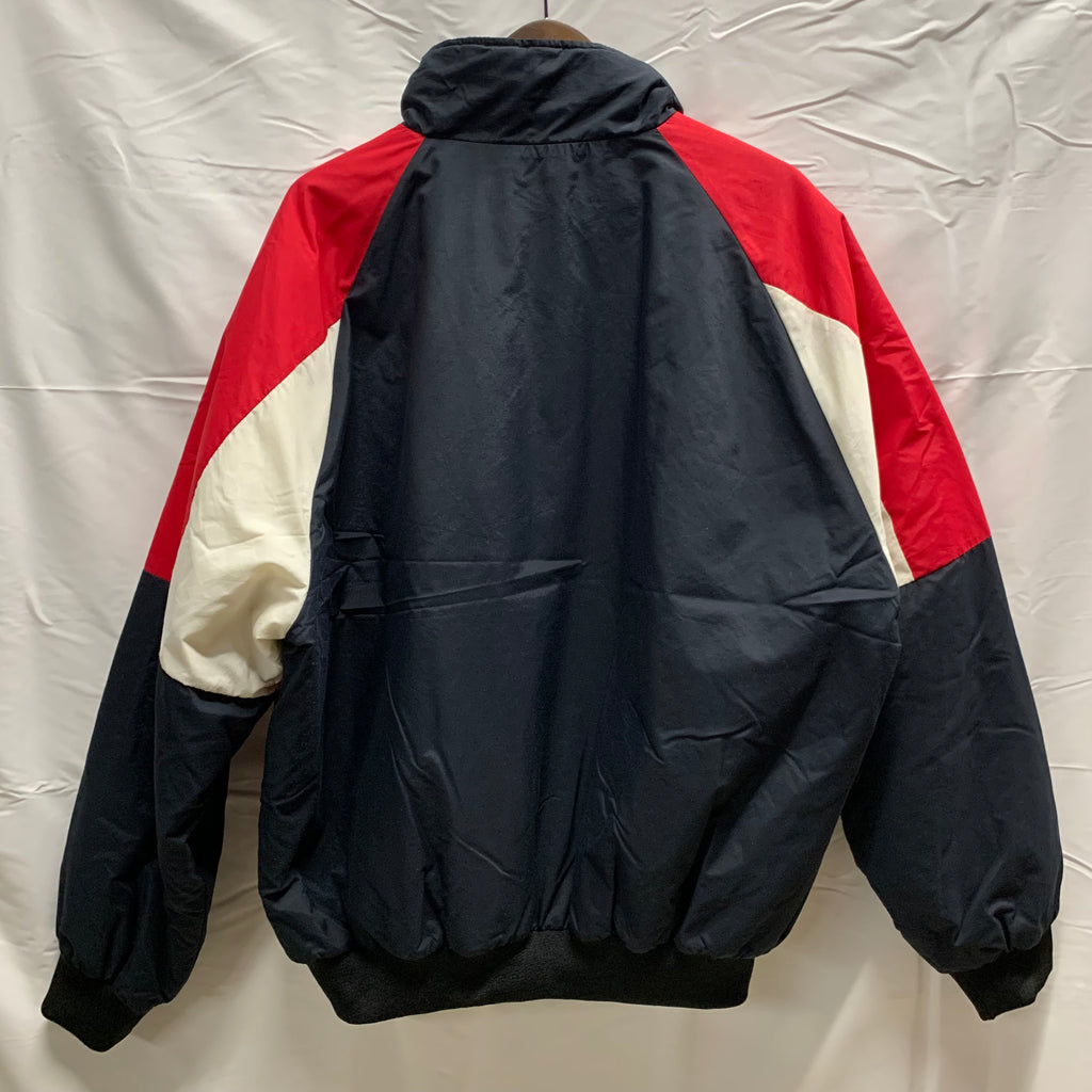 【中古】【古着】Holloway カラーブロック Pライトジャケット ブラック×レッド×ホワイト XLサイズ