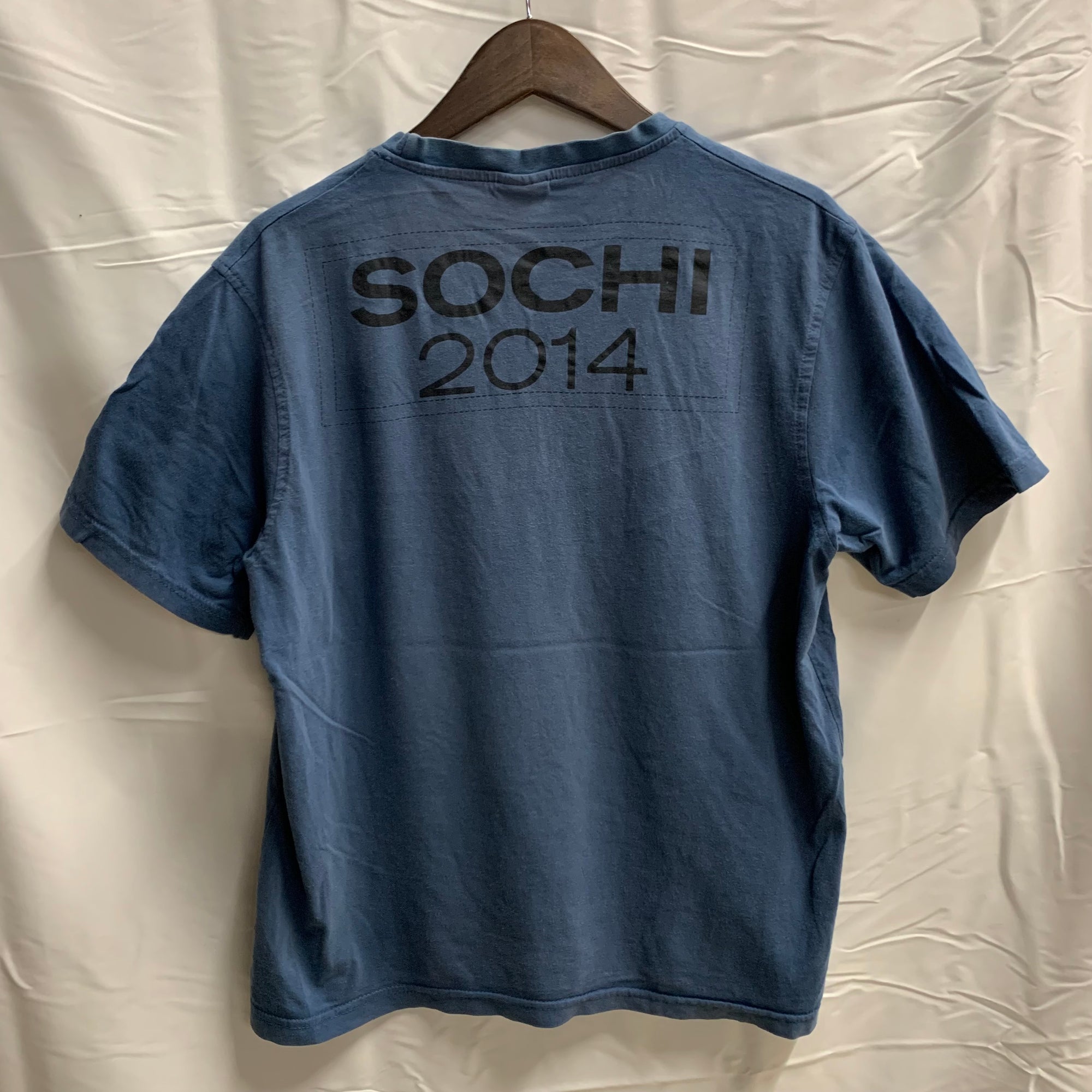 【中古】【古着】プリント Tシャツ ブルー