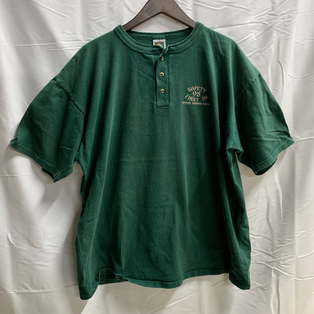 【中古】【古着】ワンポイント Tシャツ モスグリーン