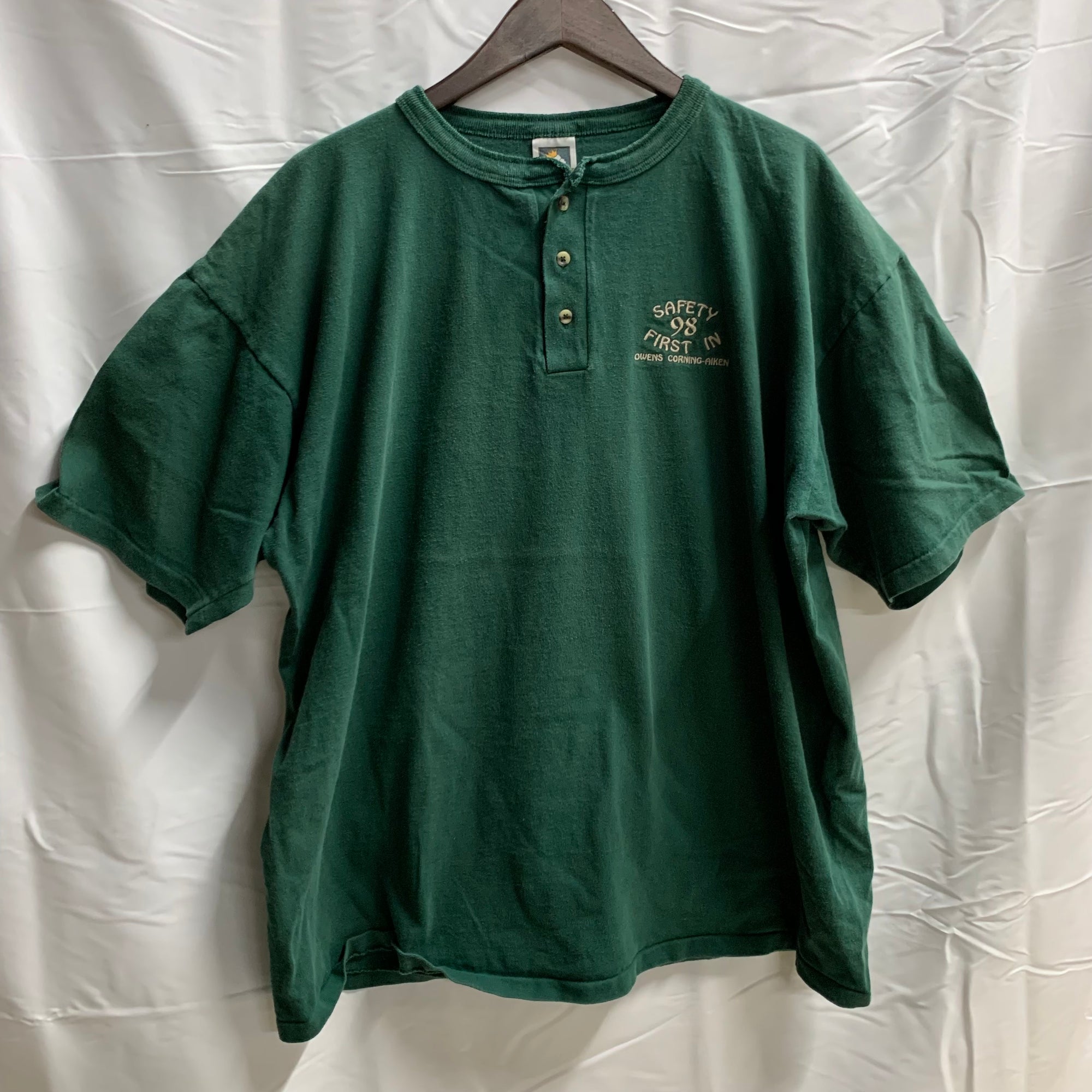 【中古】【古着】ワンポイント Tシャツ モスグリーン