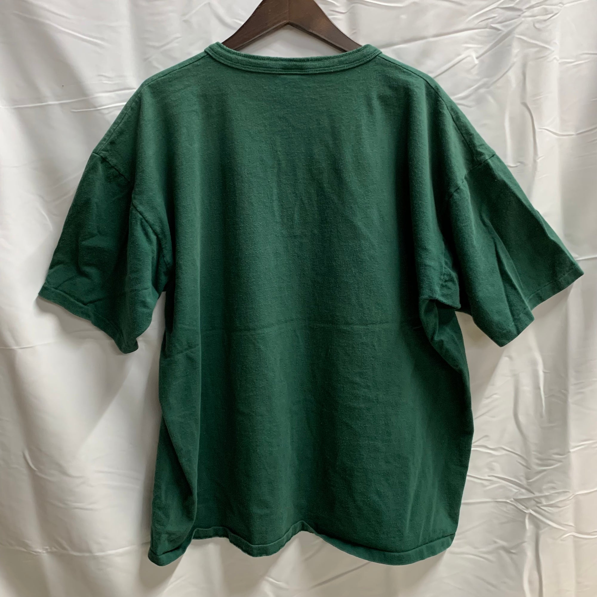 【中古】【古着】ワンポイント Tシャツ モスグリーン