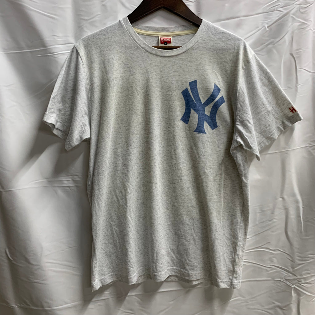 【中古】【古着】ワンポイント Tシャツ グレー Mサイズ