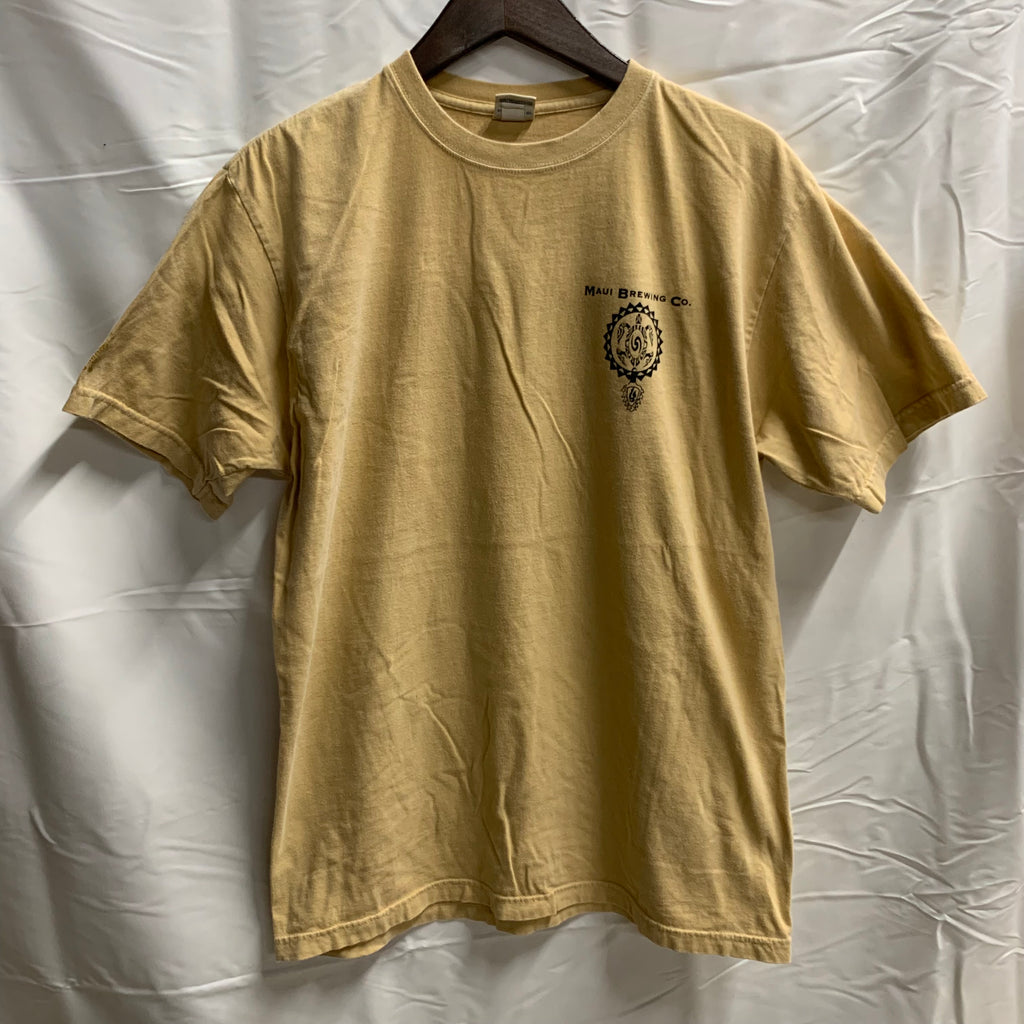 【中古】【古着】ワンポイント Tシャツ マスタード Mサイズ