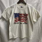 【中古】【古着】プリント Tシャツ ホワイト Mサイズ