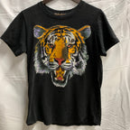 【中古】【古着】DSQUARED2 プリント Tシャツ ブラック Sサイズ