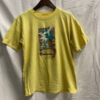 【中古】【古着】プリント Tシャツ イエロー Lサイズ