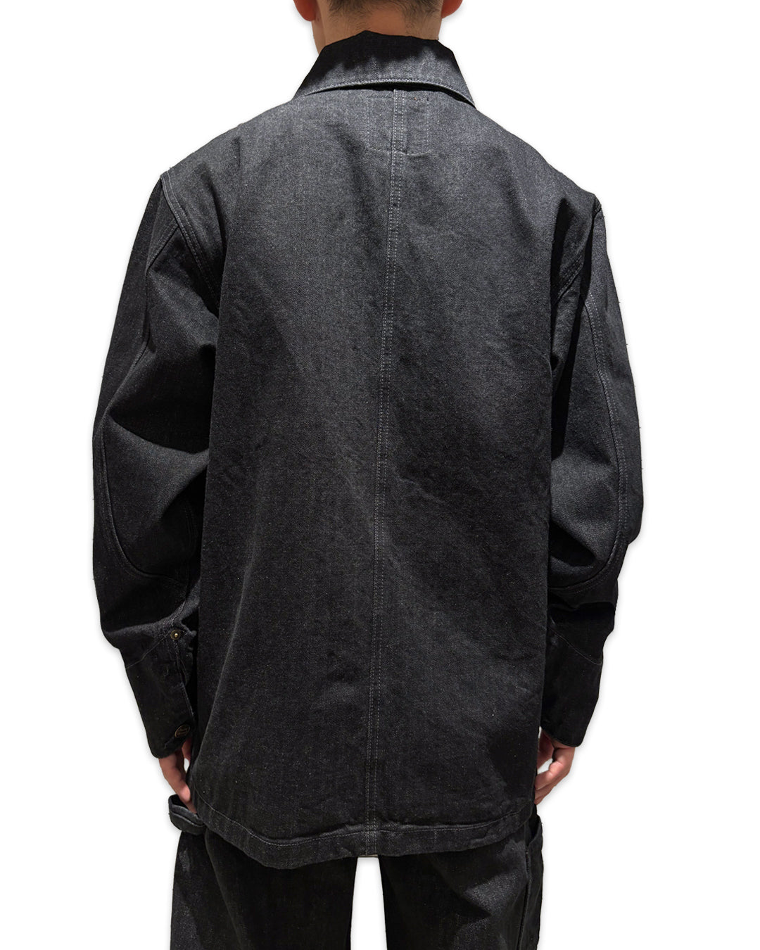 カバーオール ブラックデニム / Black Denim Coverall Jacket 【Amber Threads】