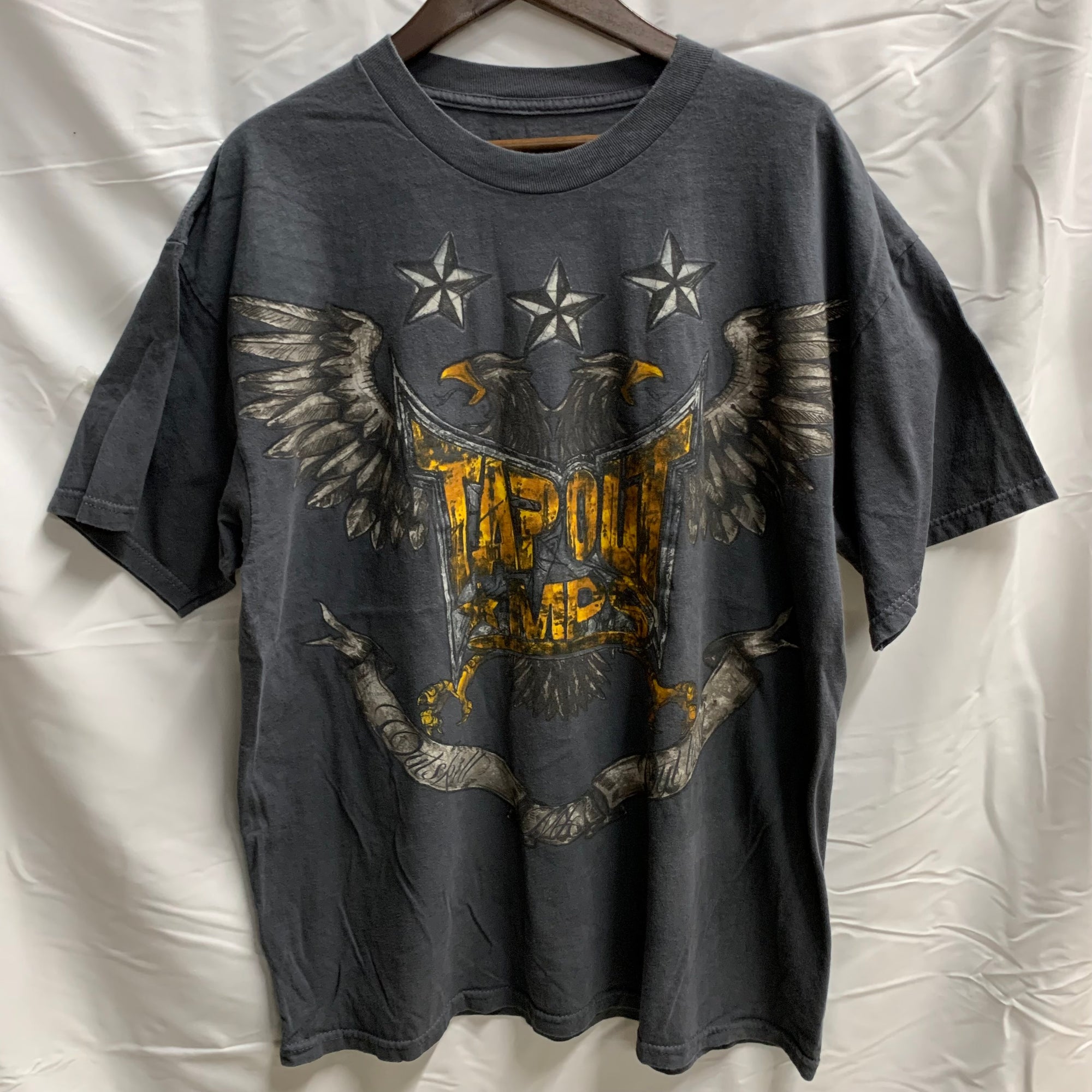 【中古】【古着】プリント Tシャツ グレー