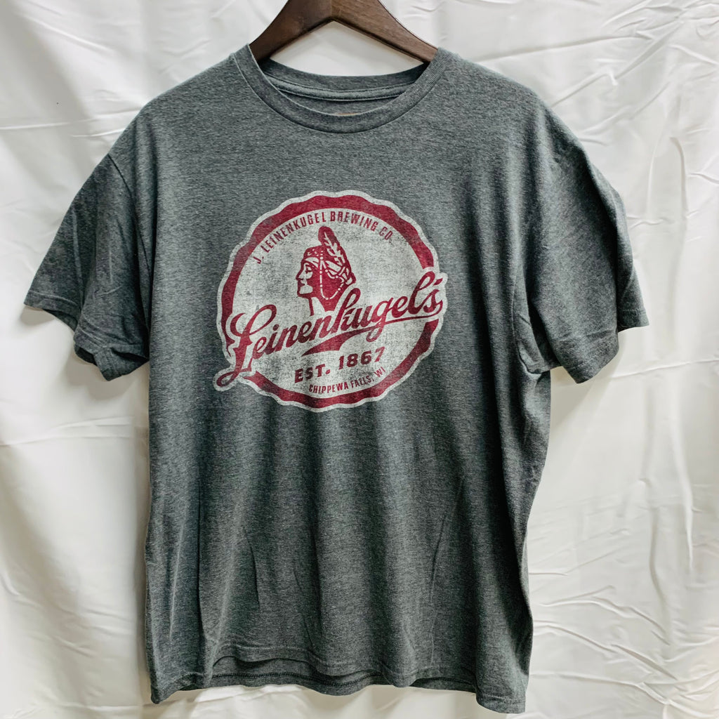 【中古】【古着】プリント Tシャツ グレー