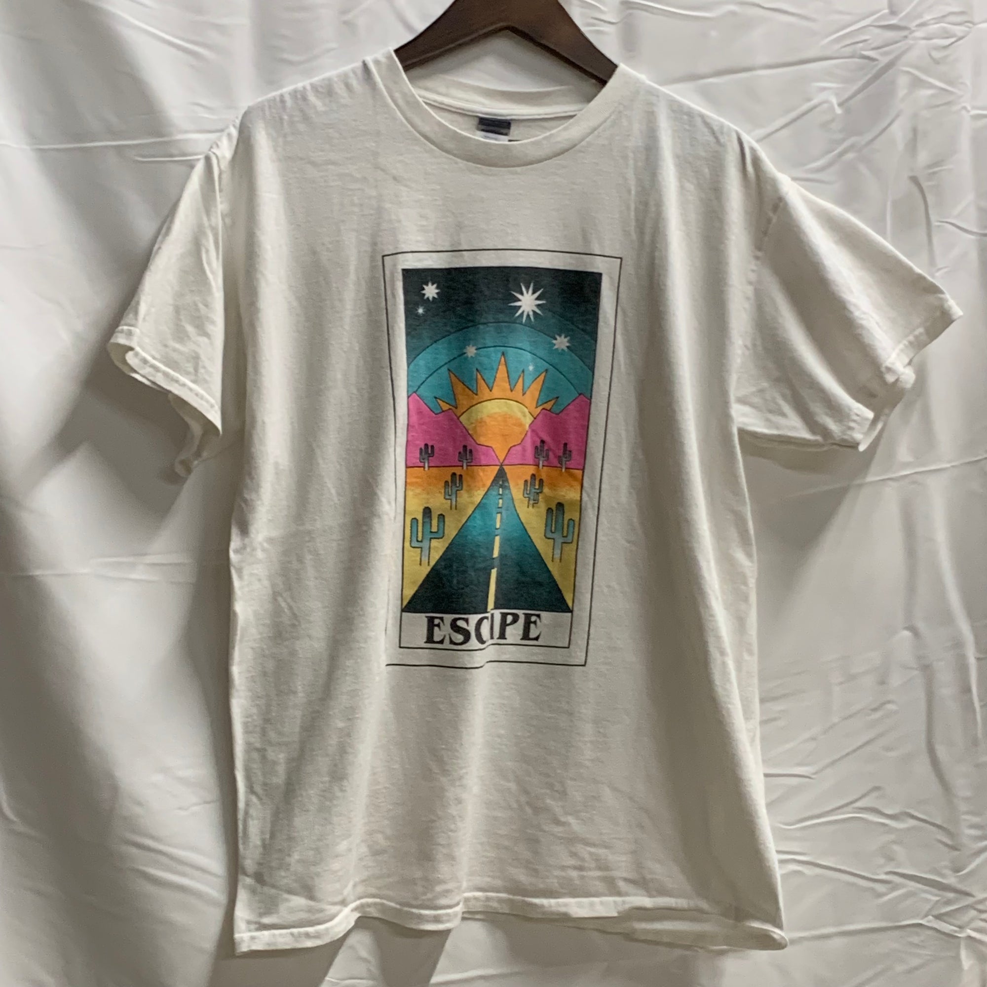 【中古】【古着】プリント Tシャツ ホワイト