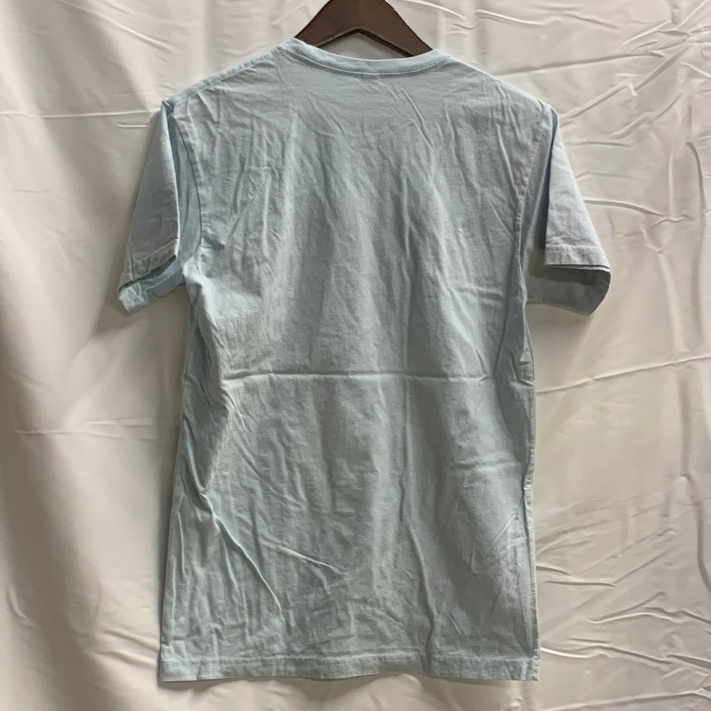 【中古】【古着】プリント Tシャツ ライトブルー