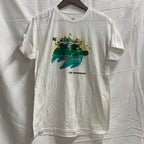【中古】【古着】 プリント Tシャツ ホワイト Mサイズ