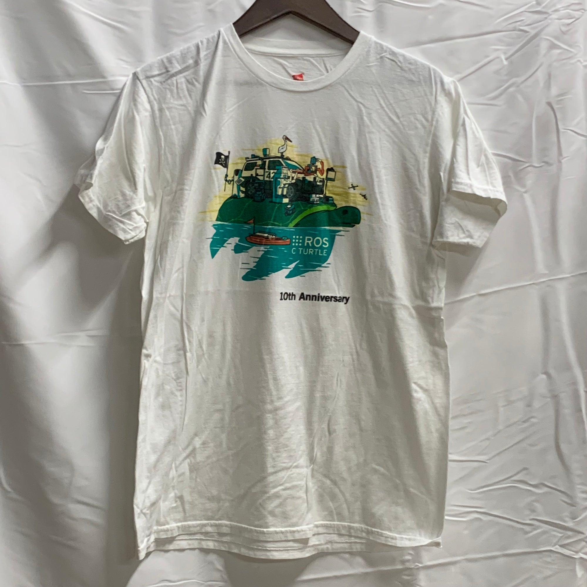 【中古】【古着】 プリント Tシャツ ホワイト Mサイズ