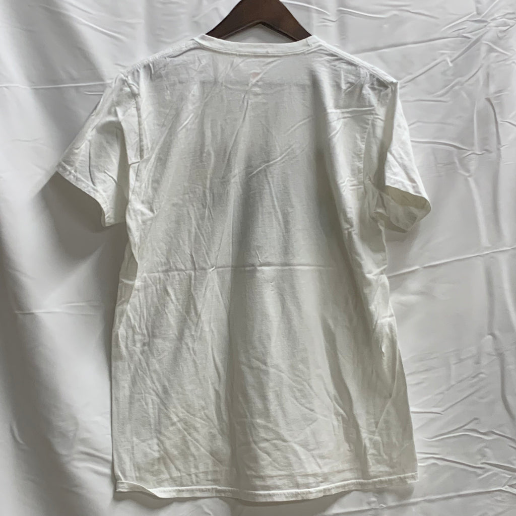 【中古】【古着】 プリント Tシャツ ホワイト Mサイズ