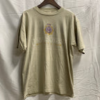 【中古】【古着】エンブレム Tシャツ ベージュ
