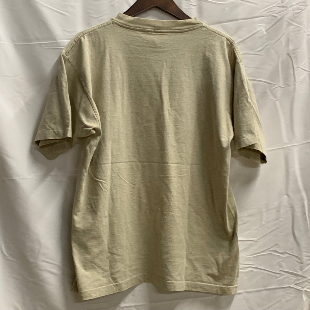 【中古】【古着】エンブレム Tシャツ ベージュ