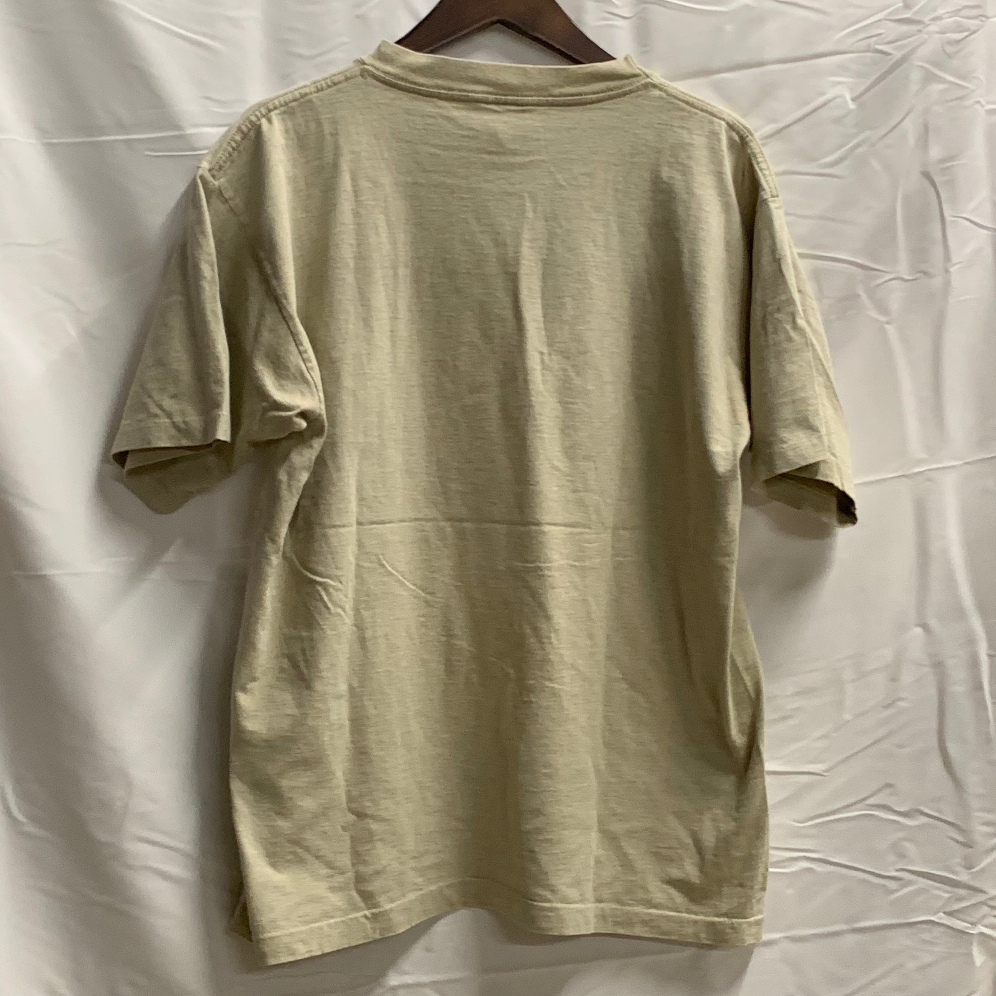 【中古】【古着】エンブレム Tシャツ ベージュ