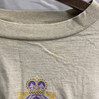 【中古】【古着】エンブレム Tシャツ ベージュ