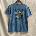 【中古】【古着】 プリント Tシャツ ブルー