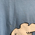 【中古】【古着】 プリント Tシャツ ブルー
