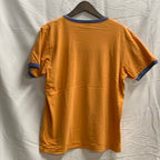 【中古】【古着】 刺繍 Tシャツ オレンジ
