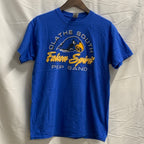 【中古】【古着】GILDAN プリント Tシャツ ブルー Mサイズ