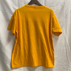 【中古】【古着】Russell Nublend ロゴプリント Tシャツ オレンジ Mサイズ