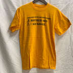 【中古】【古着】PORT & COMPANY ロゴプリント Tシャツ オレンジ Mサイズ