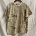 【中古】【古着】 プリント Tシャツ アイボリー X-LARGEサイズ