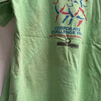 【中古】【古着】VELVA SHEEN ロゴプリント Tシャツ ライトグリーン Sサイズ