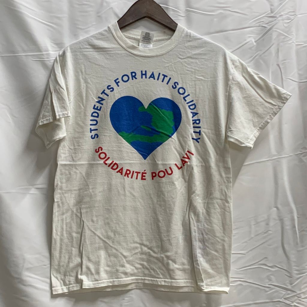 【中古】【古着】GILDAN ロゴプリント Tシャツ ホワイト Mサイズ