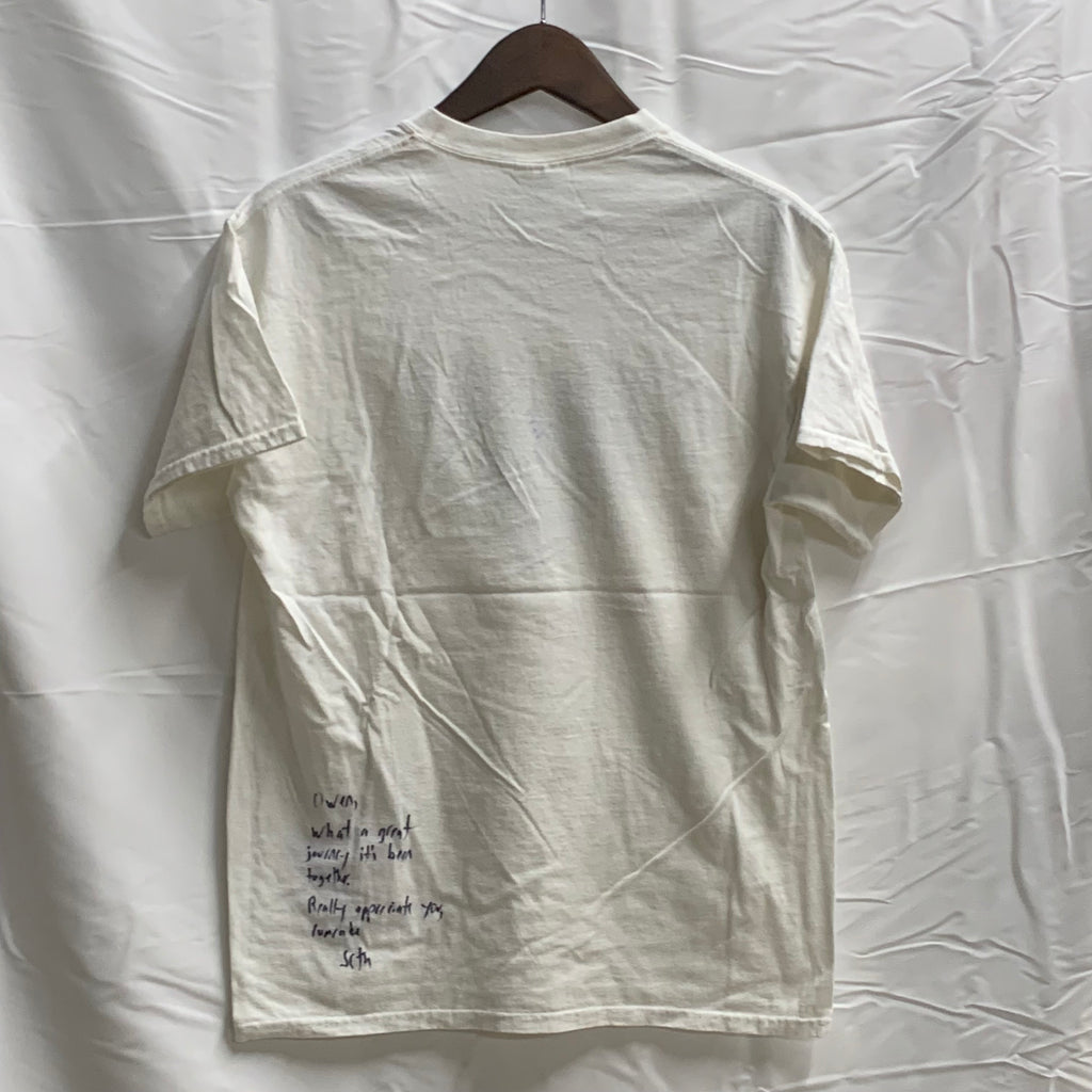 【中古】【古着】GILDAN ロゴプリント Tシャツ ホワイト Mサイズ