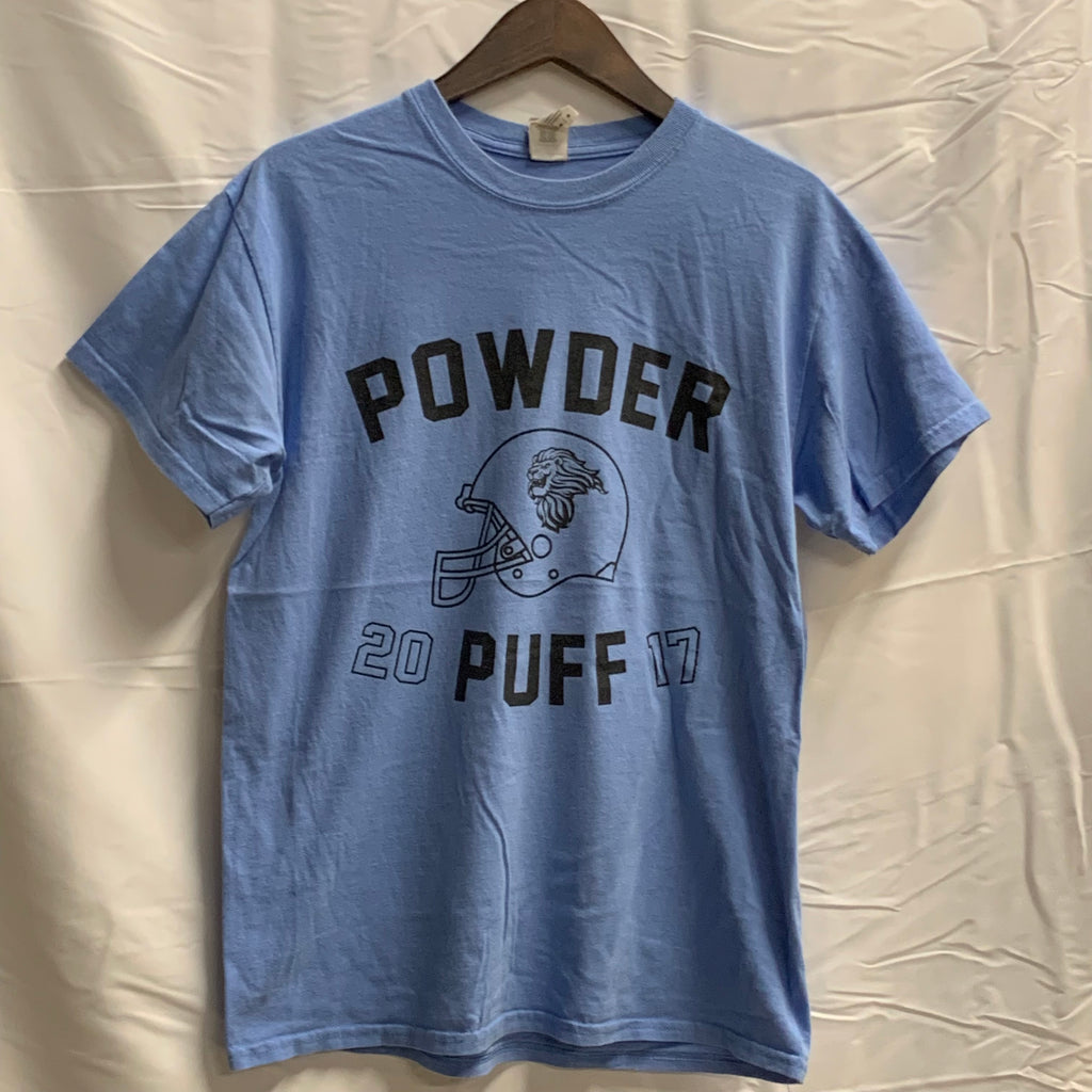 【中古】【古着】GILDAN ロゴプリント Tシャツ ブルー Mサイズ