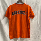 【中古】【古着】Champion ロゴ Tシャツ オレンジ Mサイズ