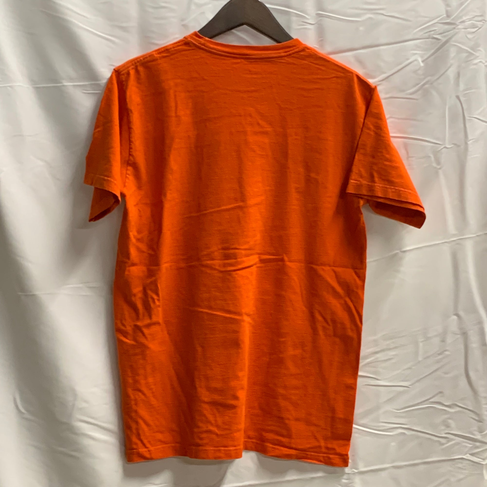 【中古】【古着】Champion ロゴ Tシャツ オレンジ Mサイズ