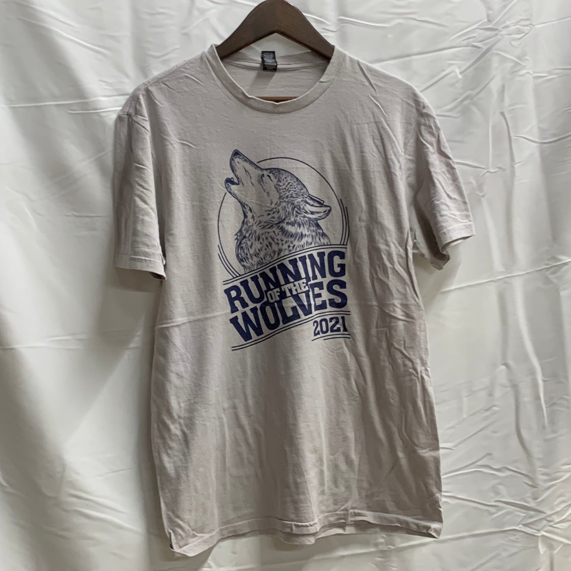 【中古】【古着】プリント Tシャツ グレー Mサイズ