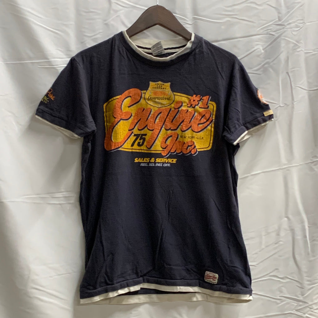 【中古】【古着】プリント Tシャツ ブラック Lサイズ
