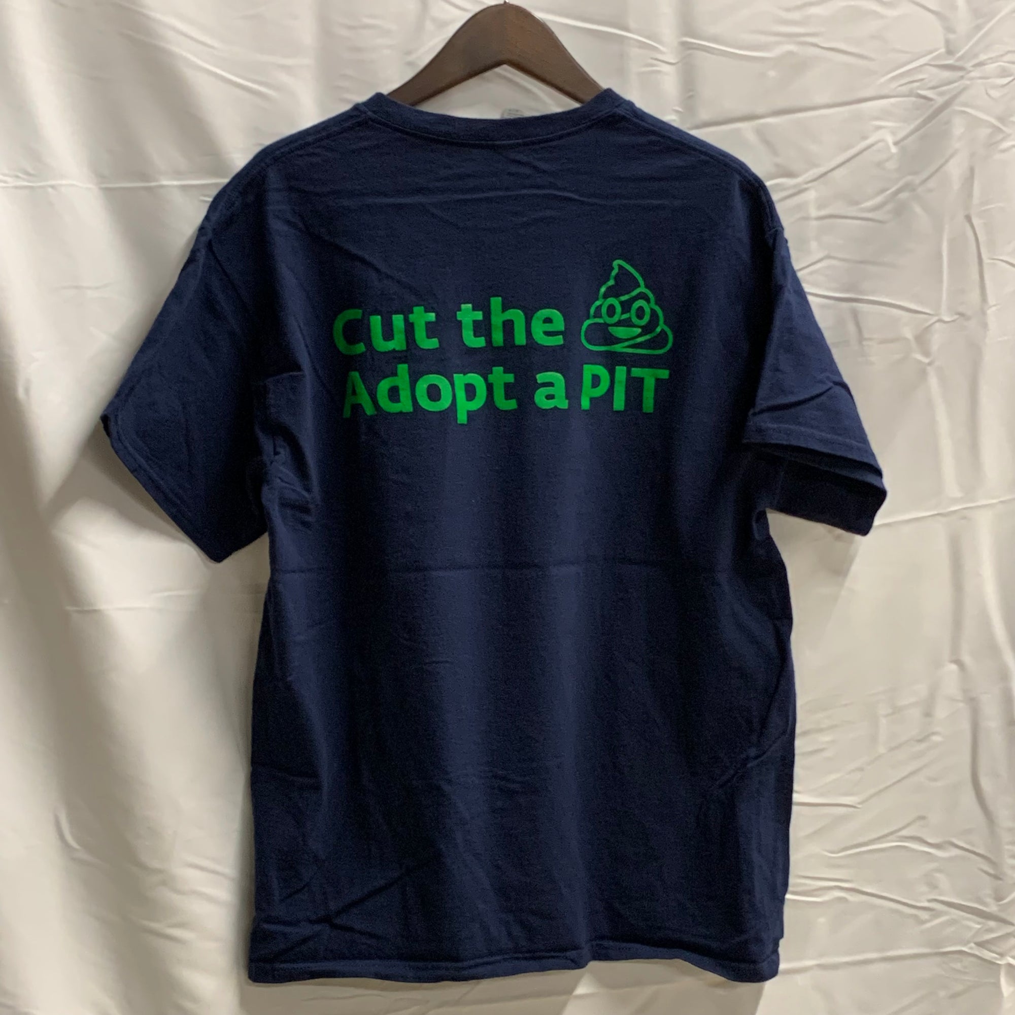 【中古】【古着】GILDAN プリント Tシャツ ネイビー Lサイズ