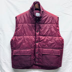 【中古】【古着】Men's Store 無地 ヘビーベスト ボルドー XLサイズ