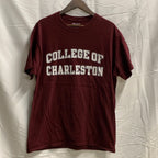 【中古】【古着】Champion ロゴプリント Tシャツ ボルドー XLサイズ