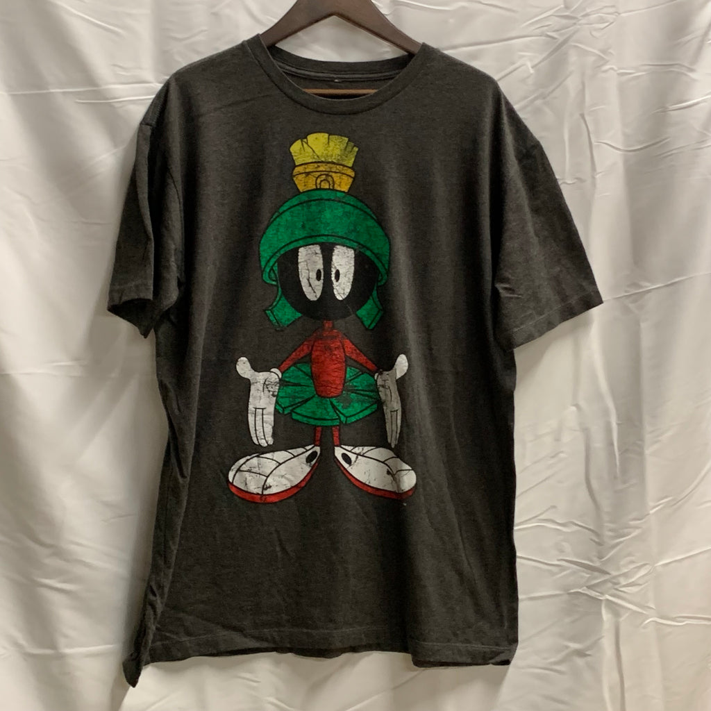【中古】【古着】プリント Tシャツ グレー