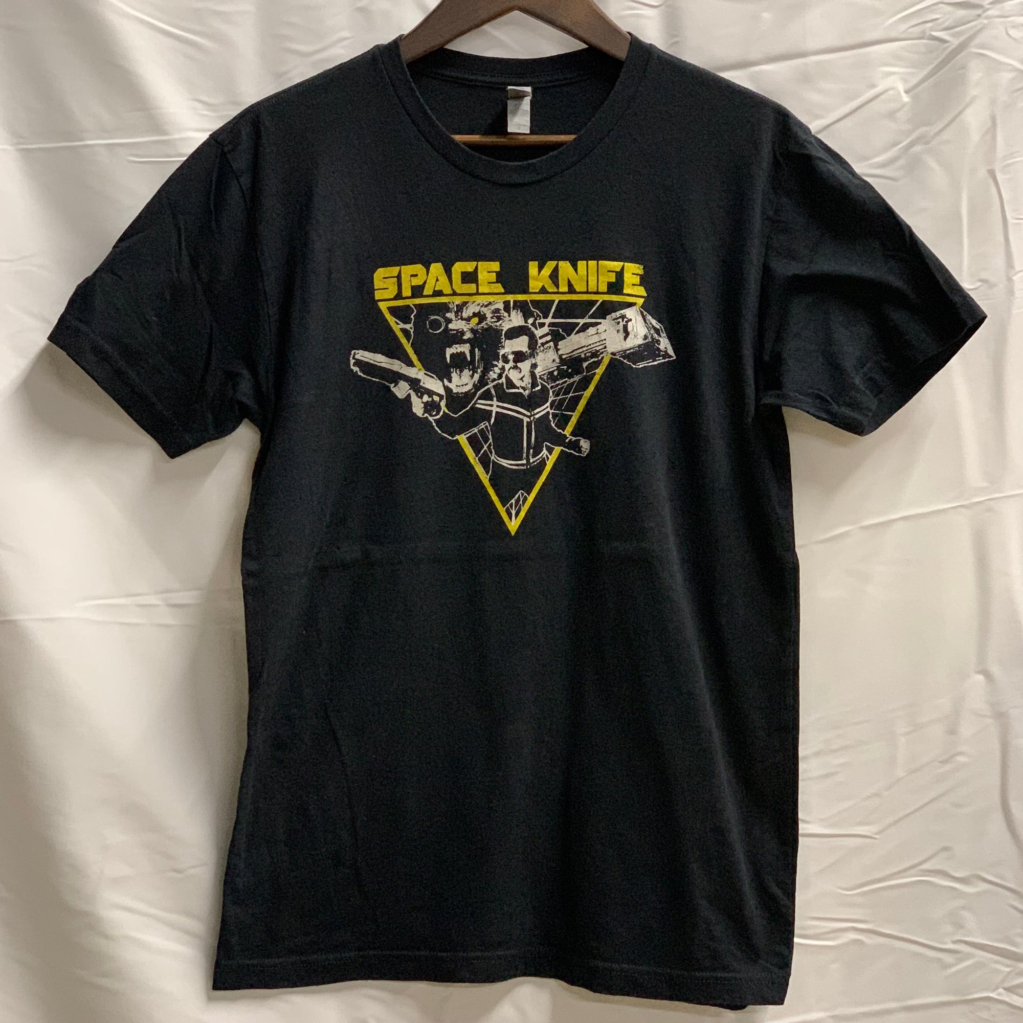 【中古】【古着】Next Level Apparel プリント Tシャツ ブラック Sサイズ