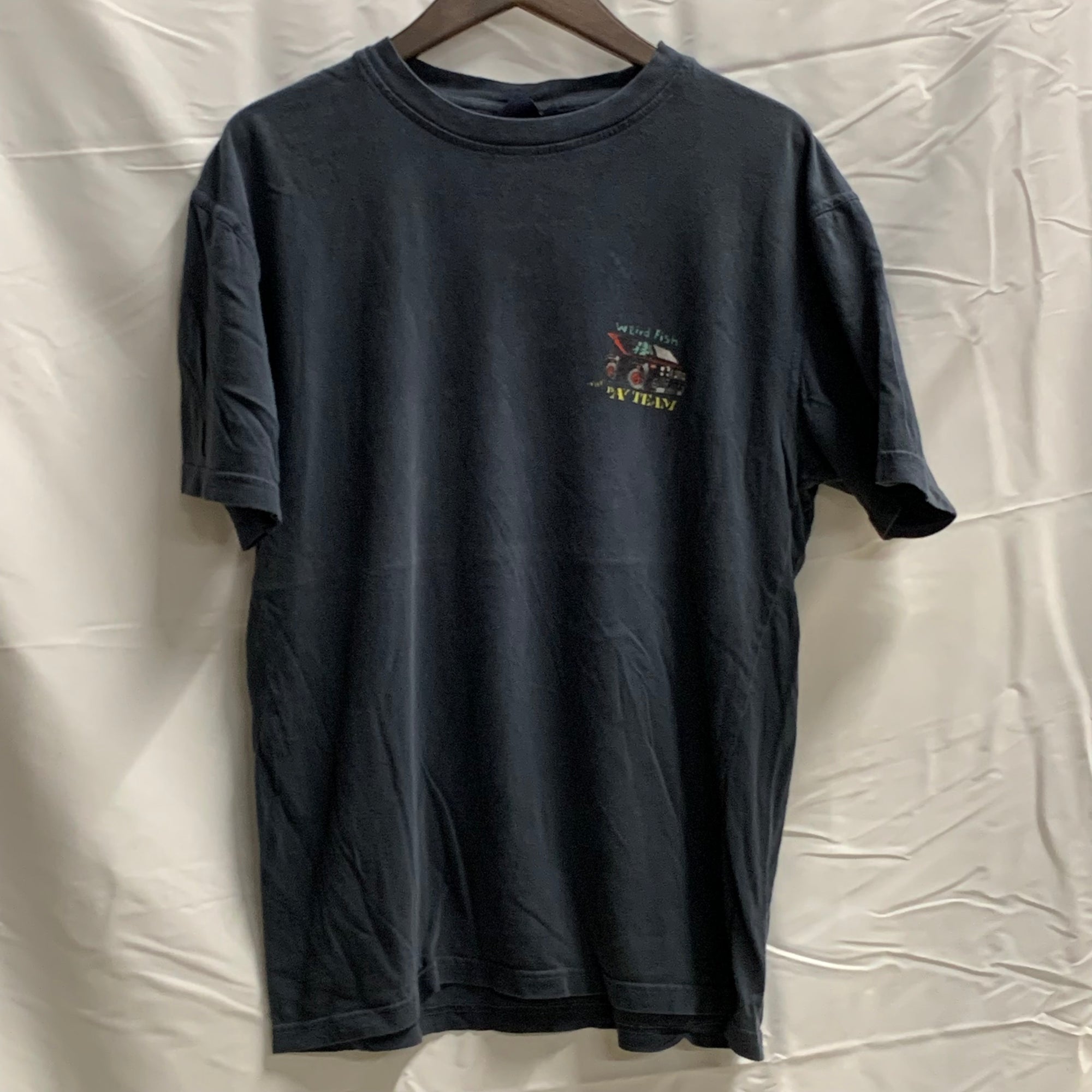 【中古】【古着】Weird Fish プリント Tシャツ グレー Sサイズ