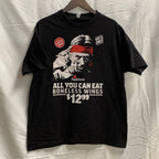 【中古】【古着】プリント Tシャツ ブラック Lサイズ