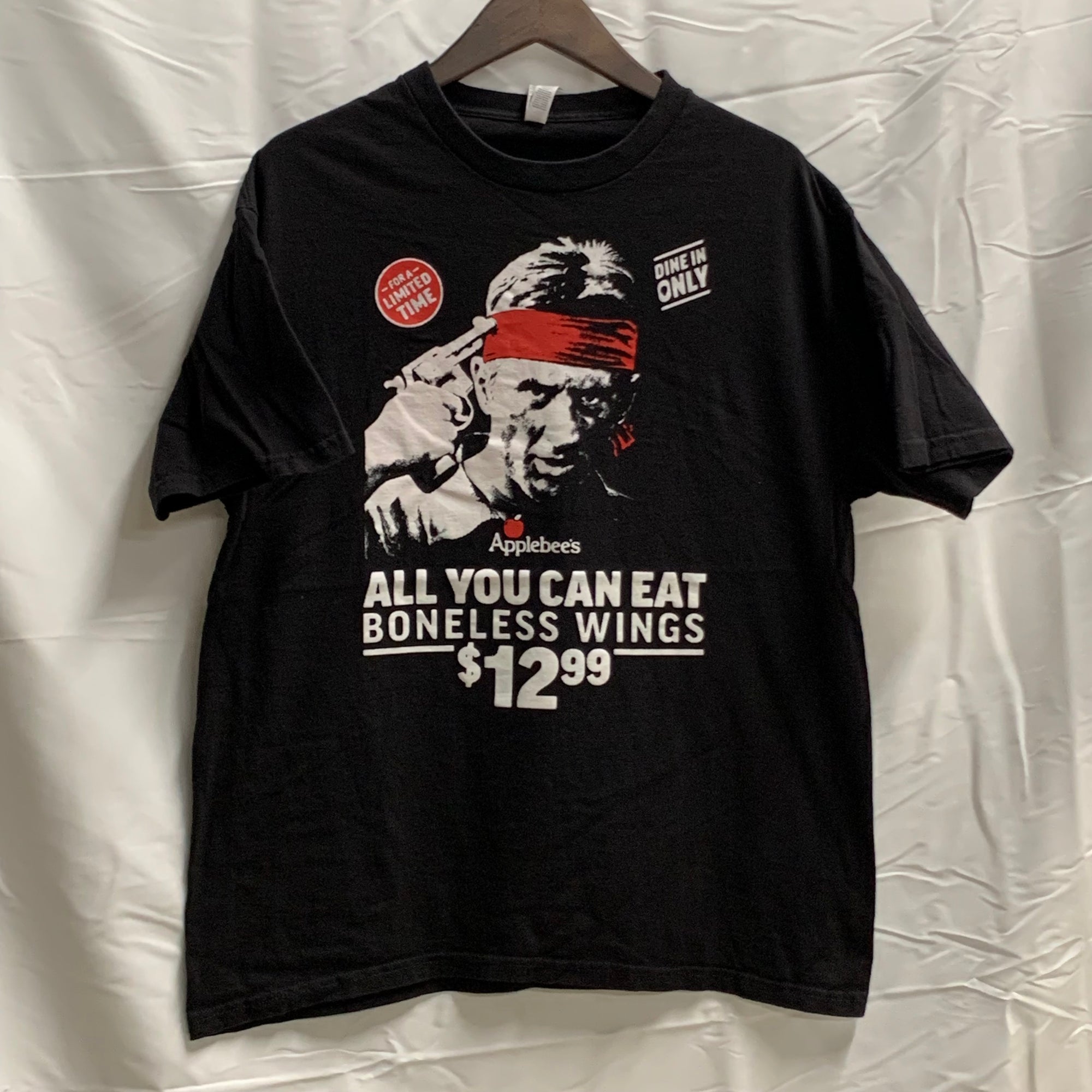 【中古】【古着】プリント Tシャツ ブラック Lサイズ