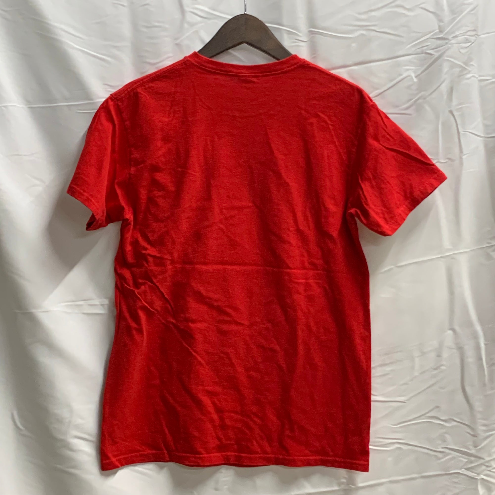 【中古】【古着】プリント Tシャツ レッド Mサイズ